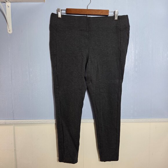Loft Outlet Large Dark Gray Pull On Casual Mid Rise Ankle Leggings - Picture 2 of 11